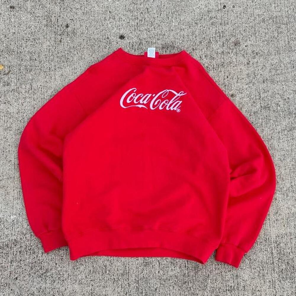 Vintage coca cola sweatshirt red embroidered large